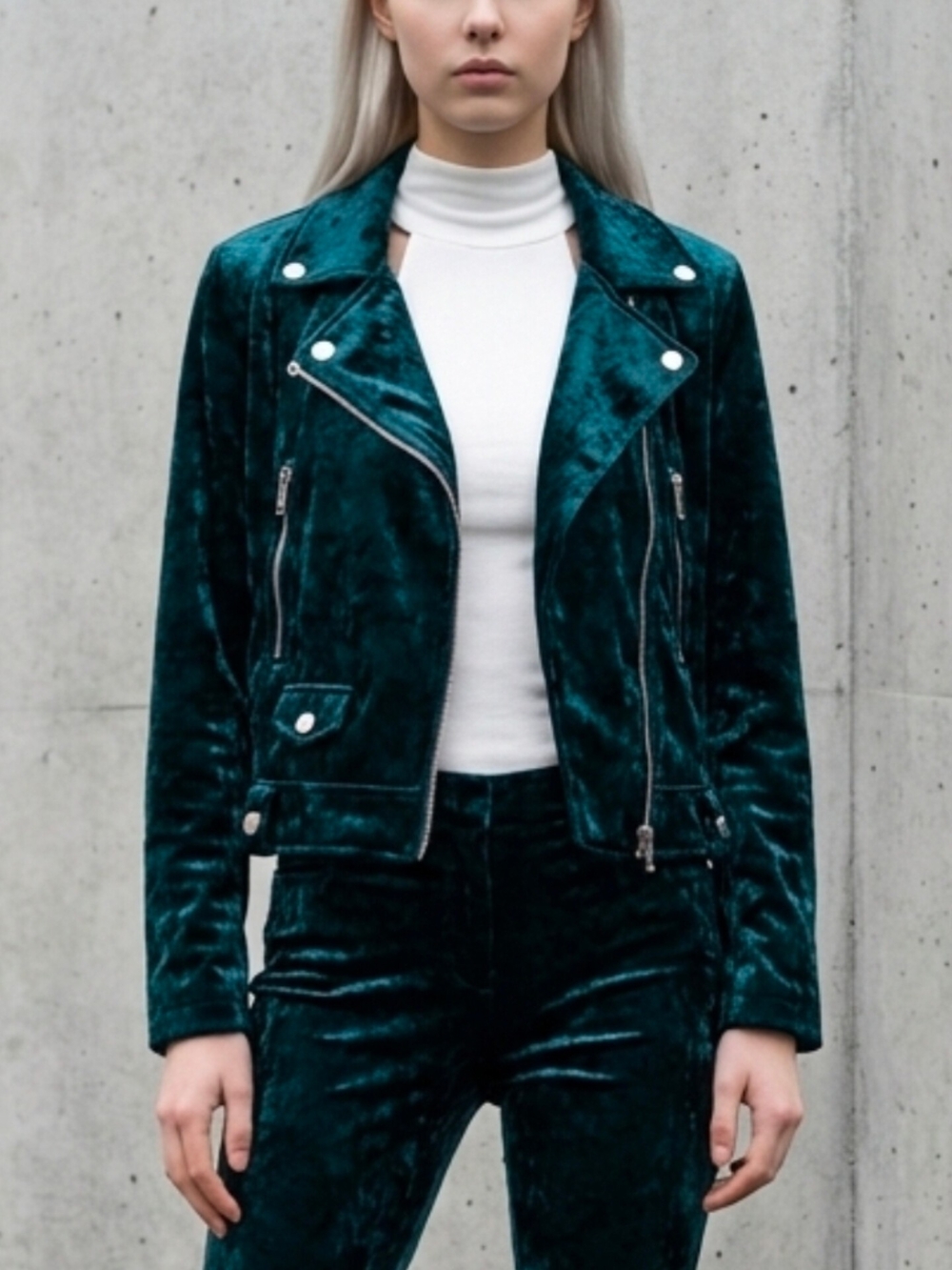 Velvet Moto Jacket